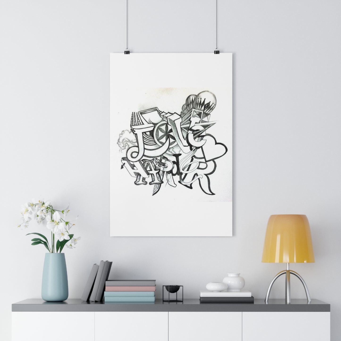 "Lover Harder" - Giclée Art Print by artist David Hilborn