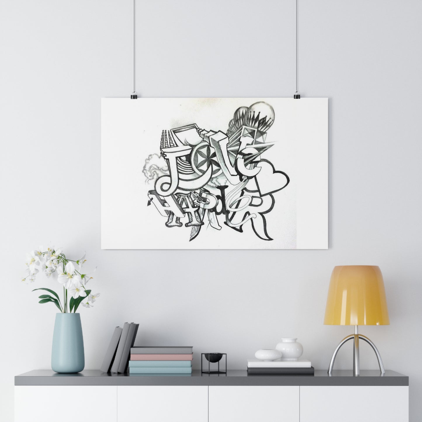 "Lover Harder" - Giclée Art Print by artist David Hilborn