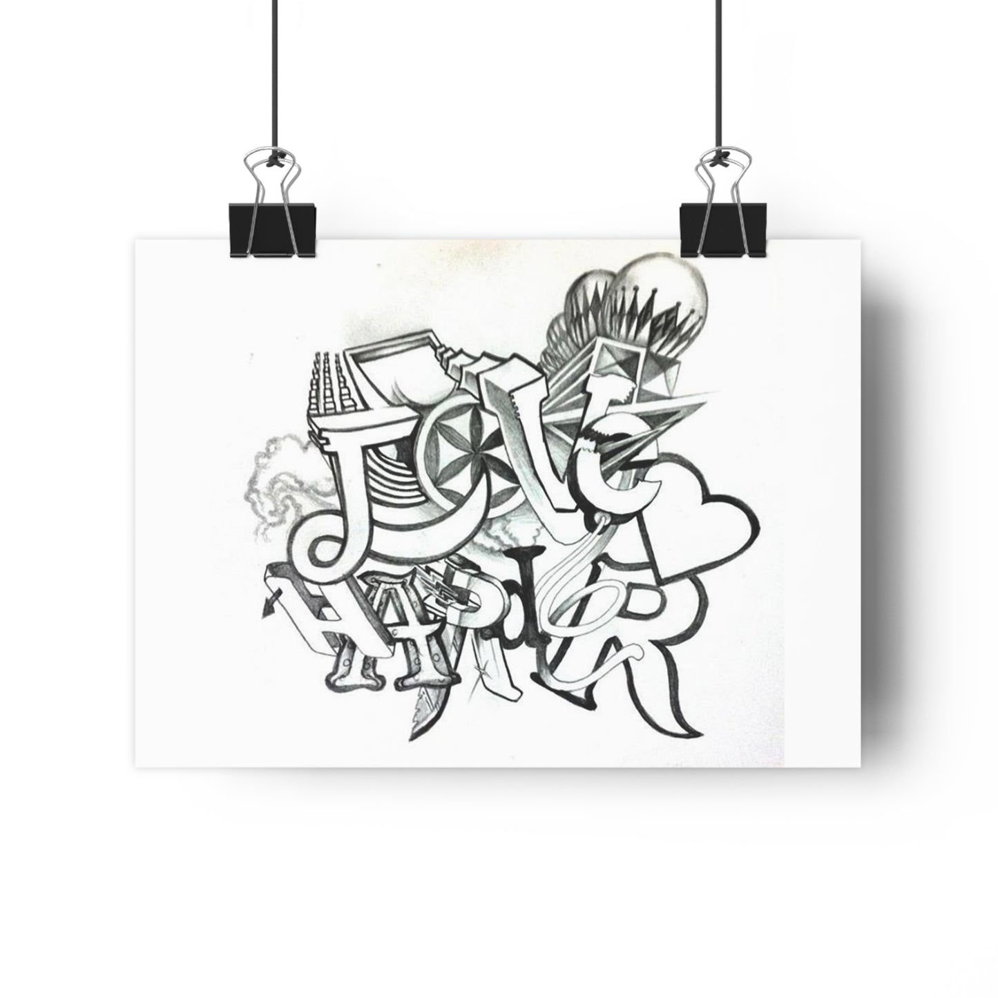 "Lover Harder" - Giclée Art Print by artist David Hilborn
