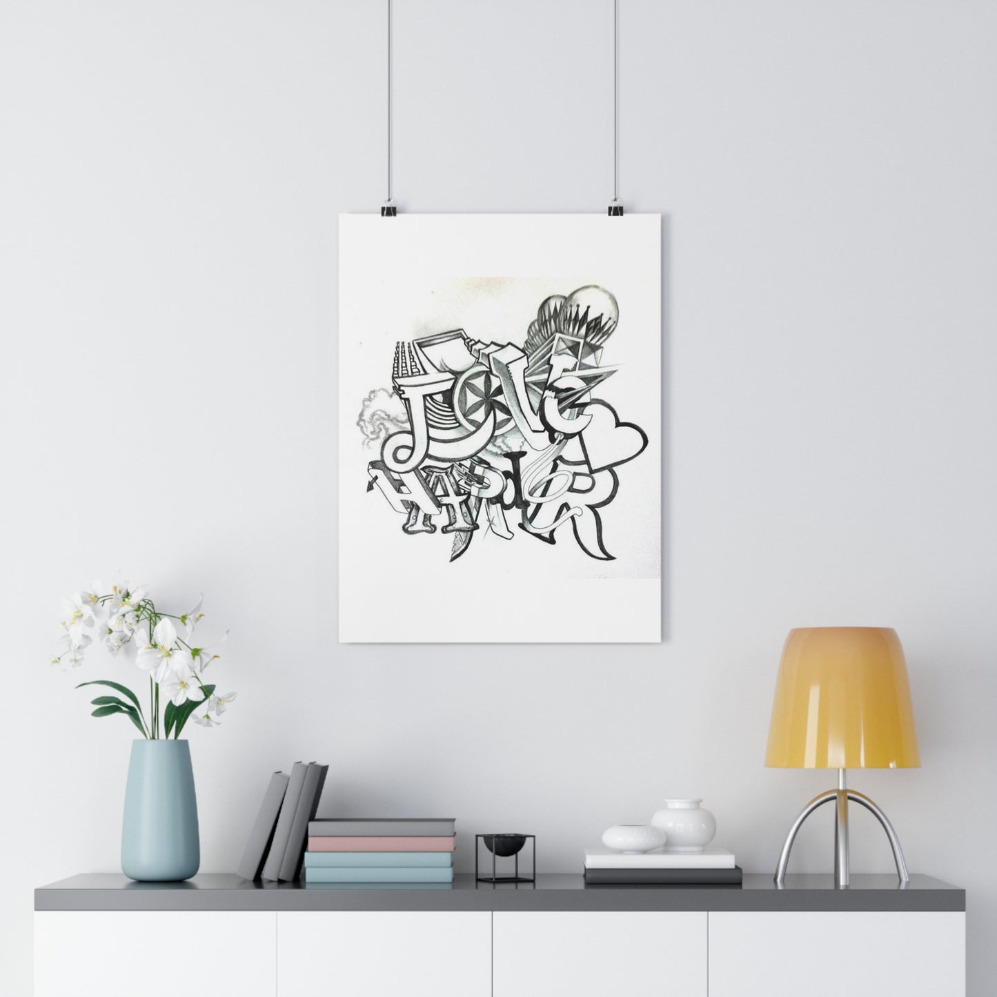 "Lover Harder" - Giclée Art Print by artist David Hilborn