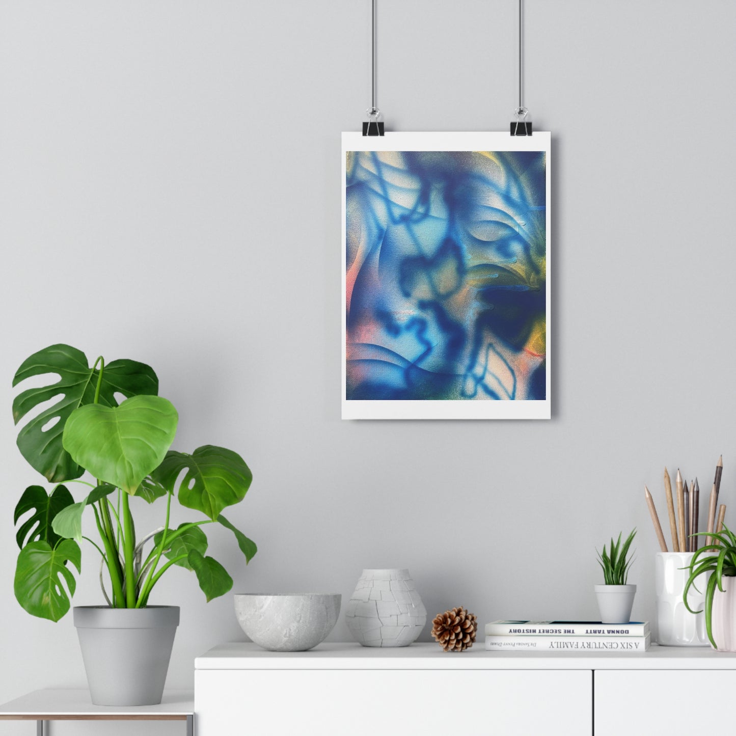 "Blue Spray 1" - Giclée Art Print by artist David Hilborn