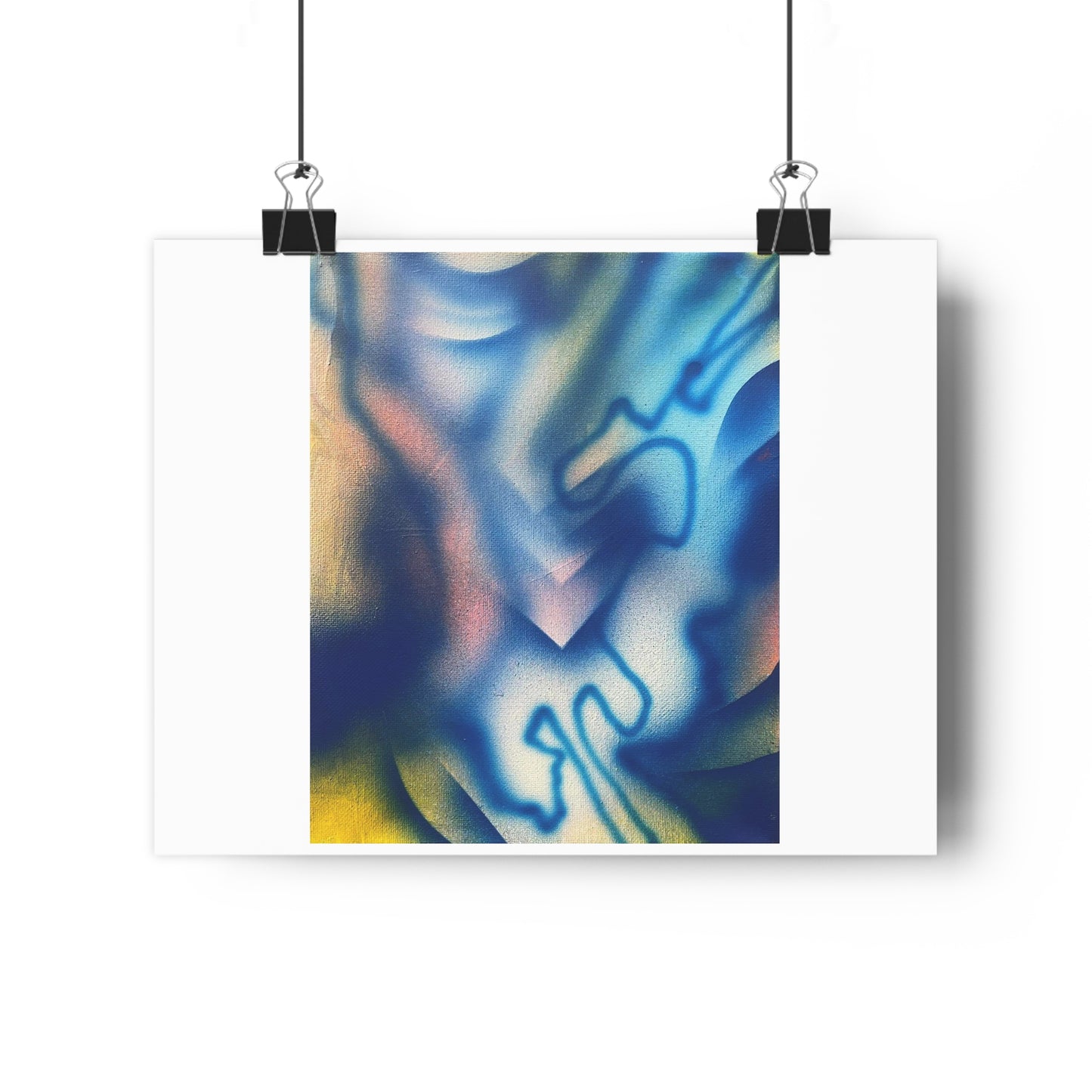 "Blue Spray 2" - Giclée Art Print by artist David Hilborn