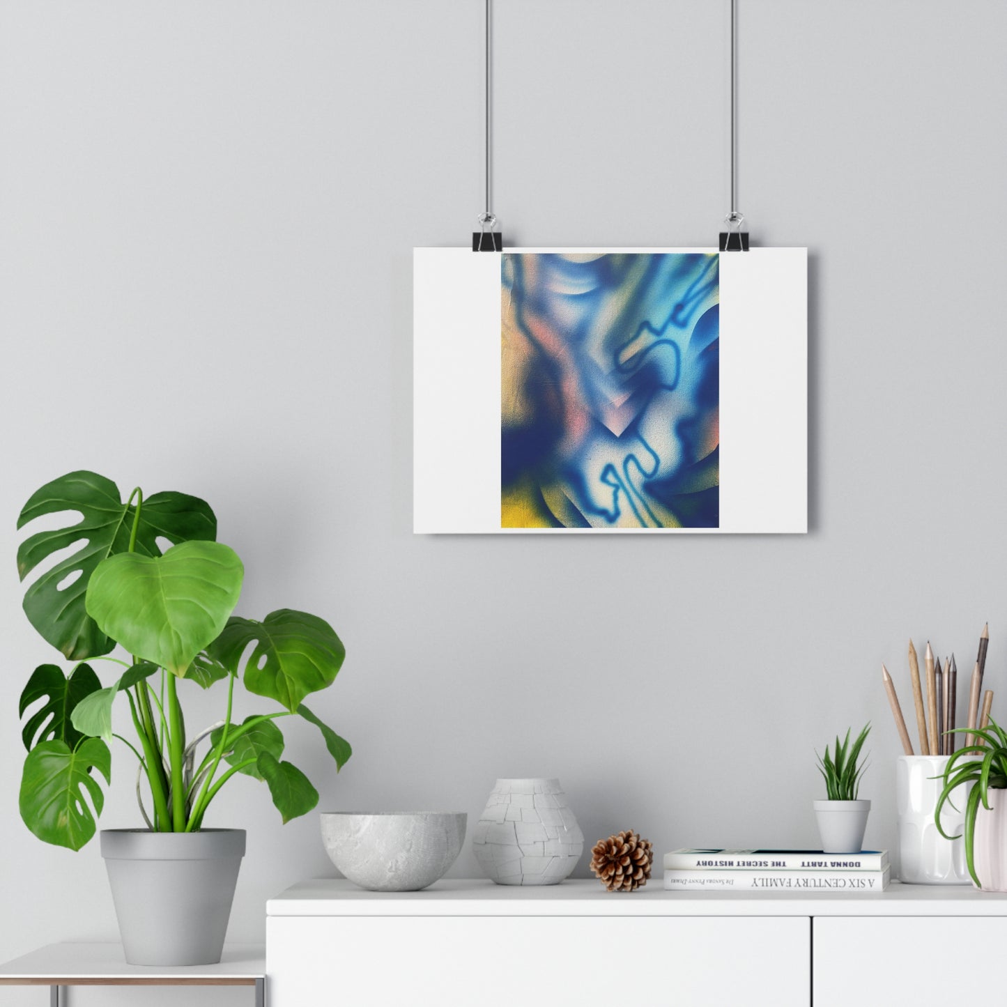 "Blue Spray 2" - Giclée Art Print by artist David Hilborn