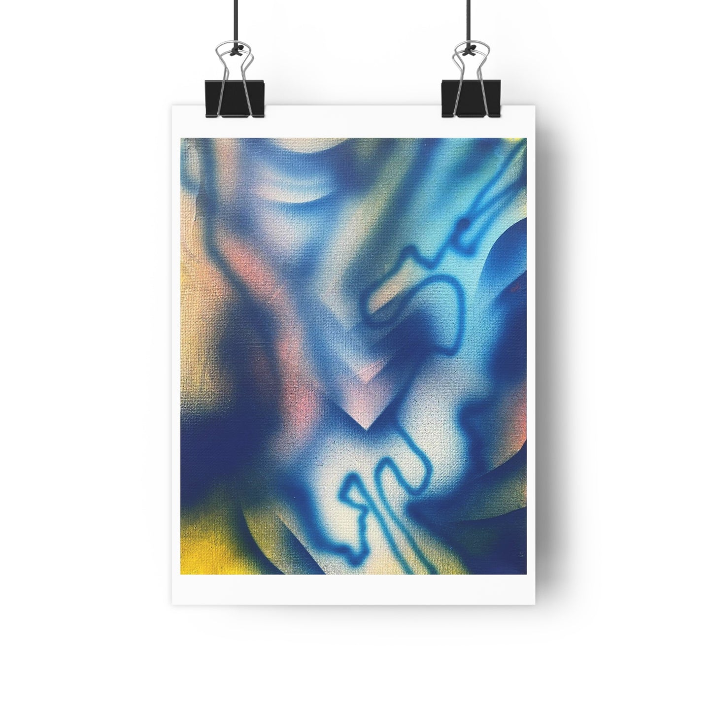 "Blue Spray 2" - Giclée Art Print by artist David Hilborn