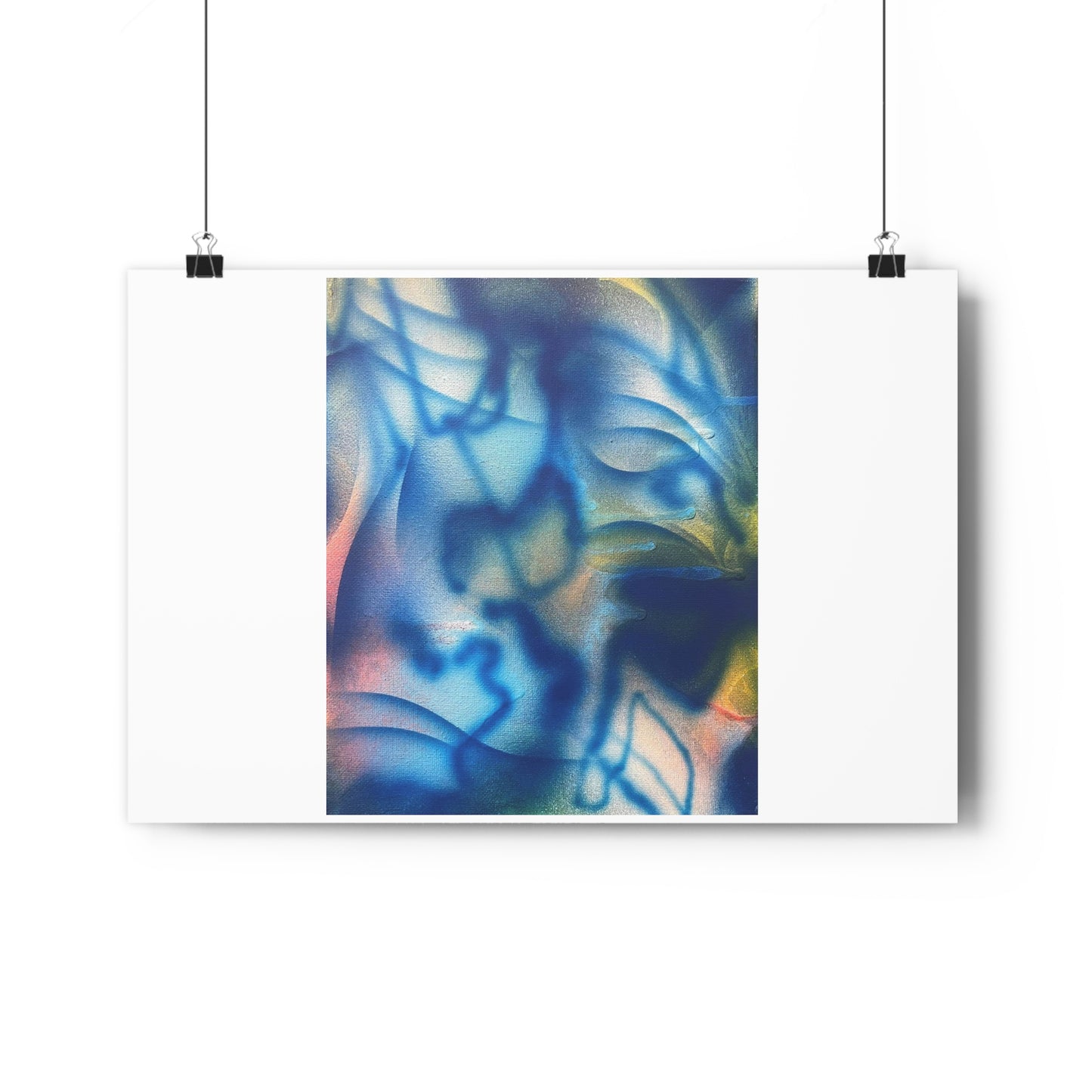 "Blue Spray 1" - Giclée Art Print by artist David Hilborn