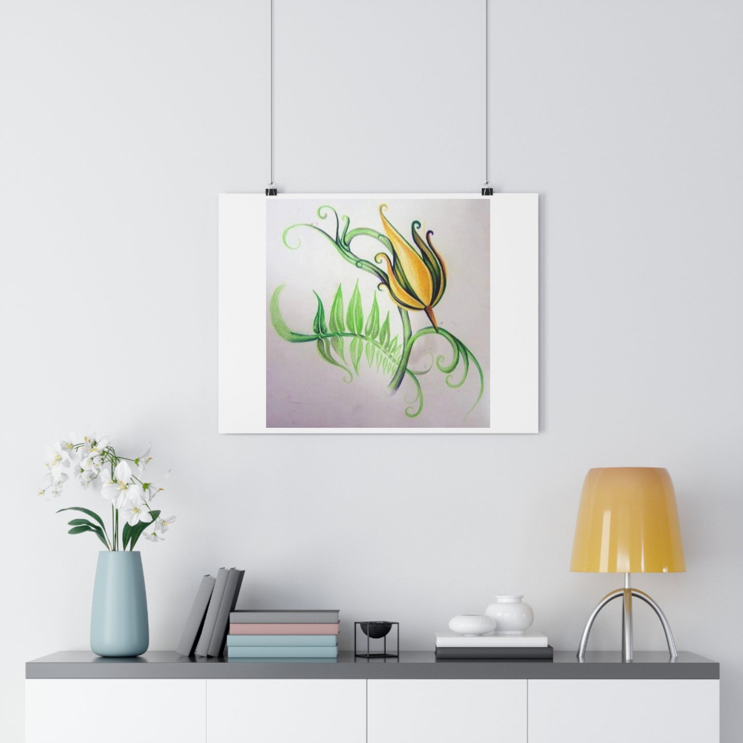 "Firecracker Flower”- Giclée Art Print by artist David Hilborn