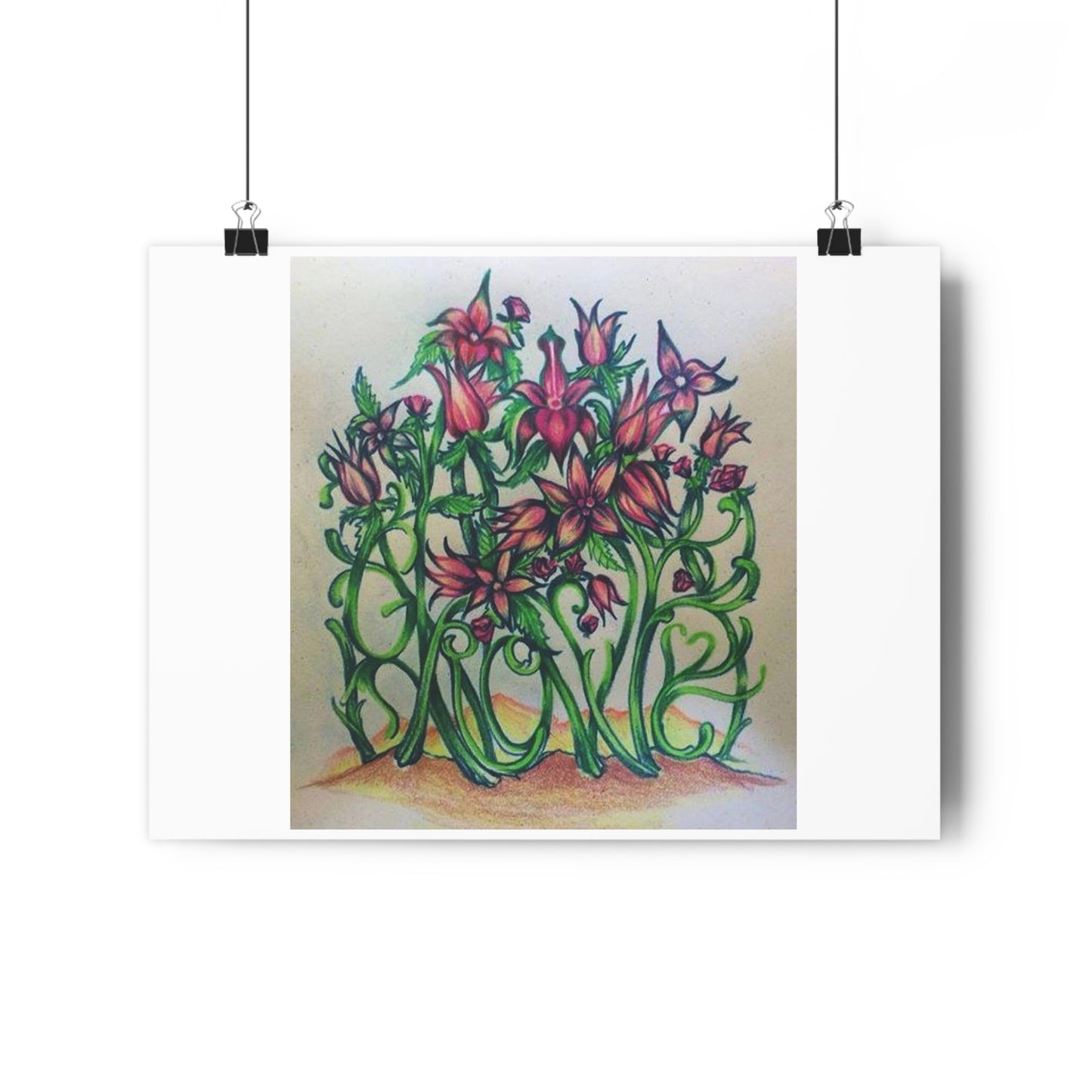 "Grow/Love”- Giclée Art Print by artist David Hilborn