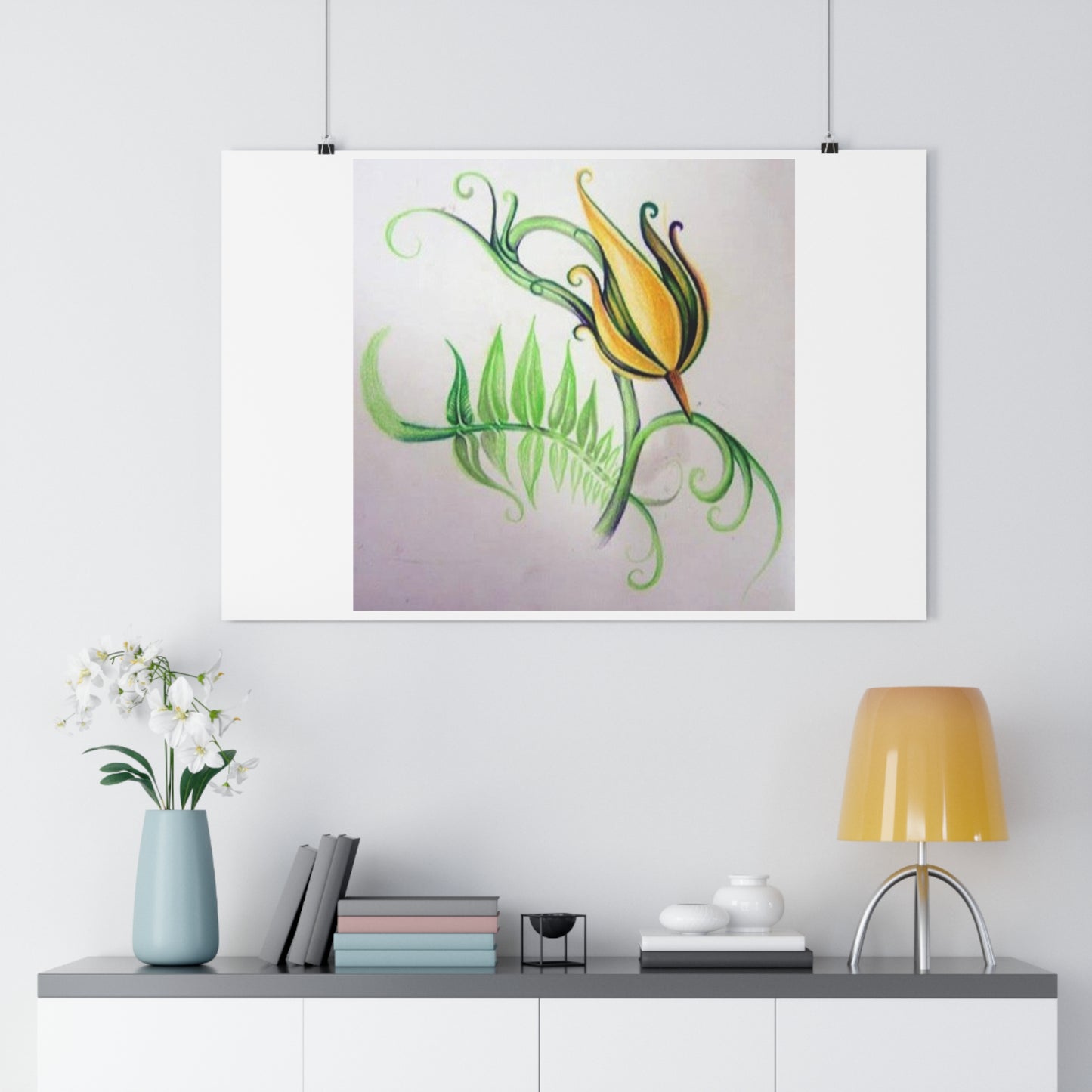 "Firecracker Flower”- Giclée Art Print by artist David Hilborn