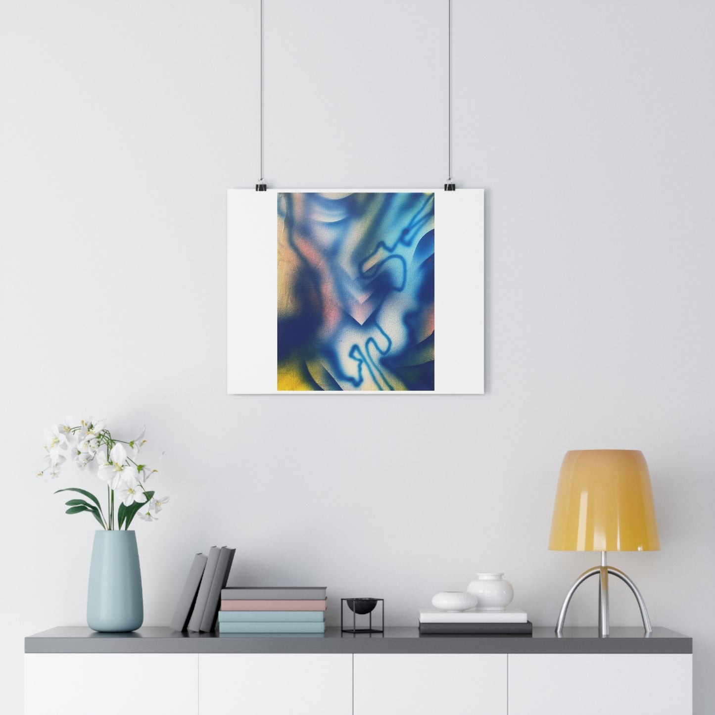 "Blue Spray 2" - Giclée Art Print by artist David Hilborn