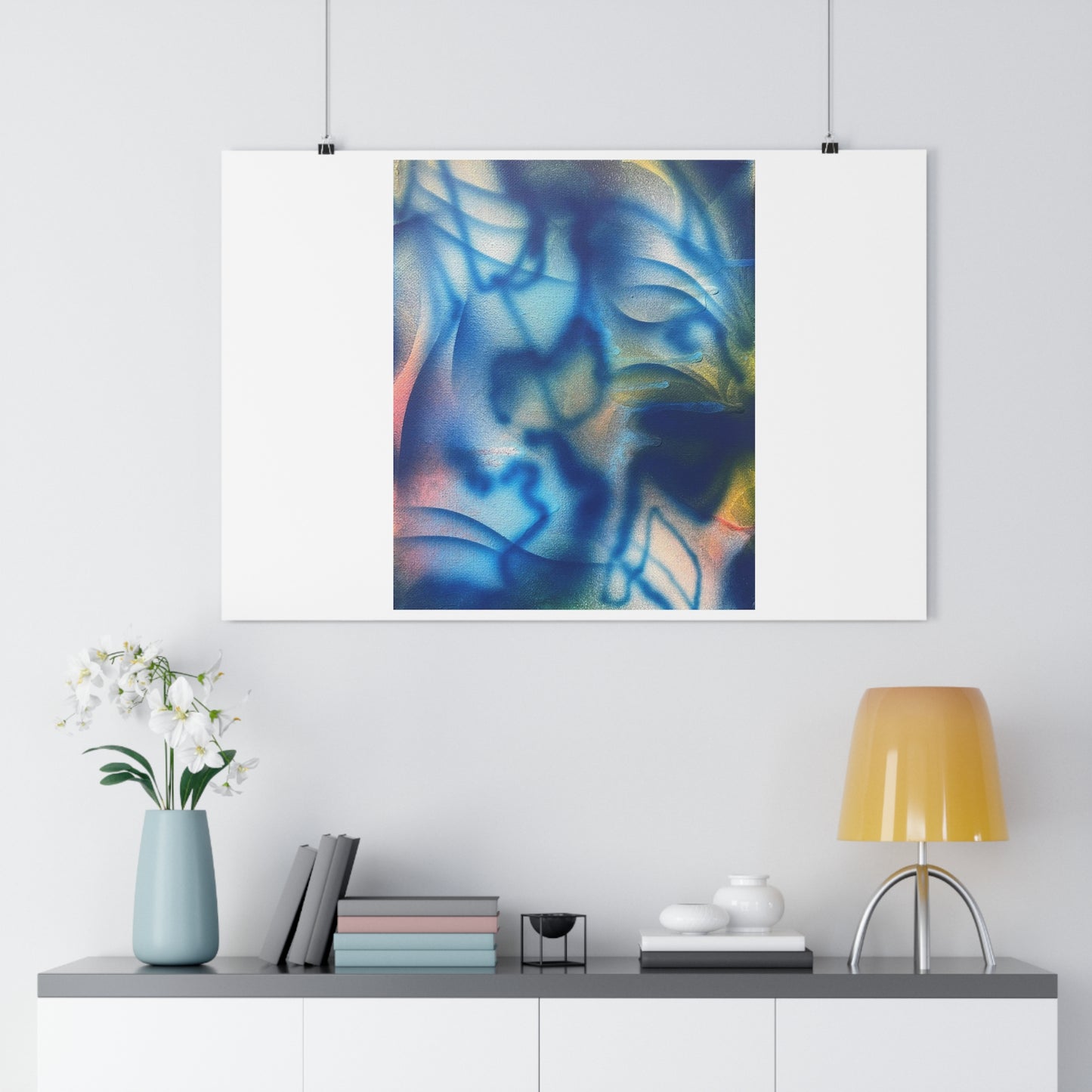 "Blue Spray 1" - Giclée Art Print by artist David Hilborn