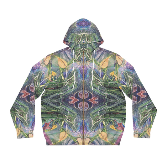 "Propagation” - All Over Graphic Zip-Up Hoodie by Artist David Hilborn