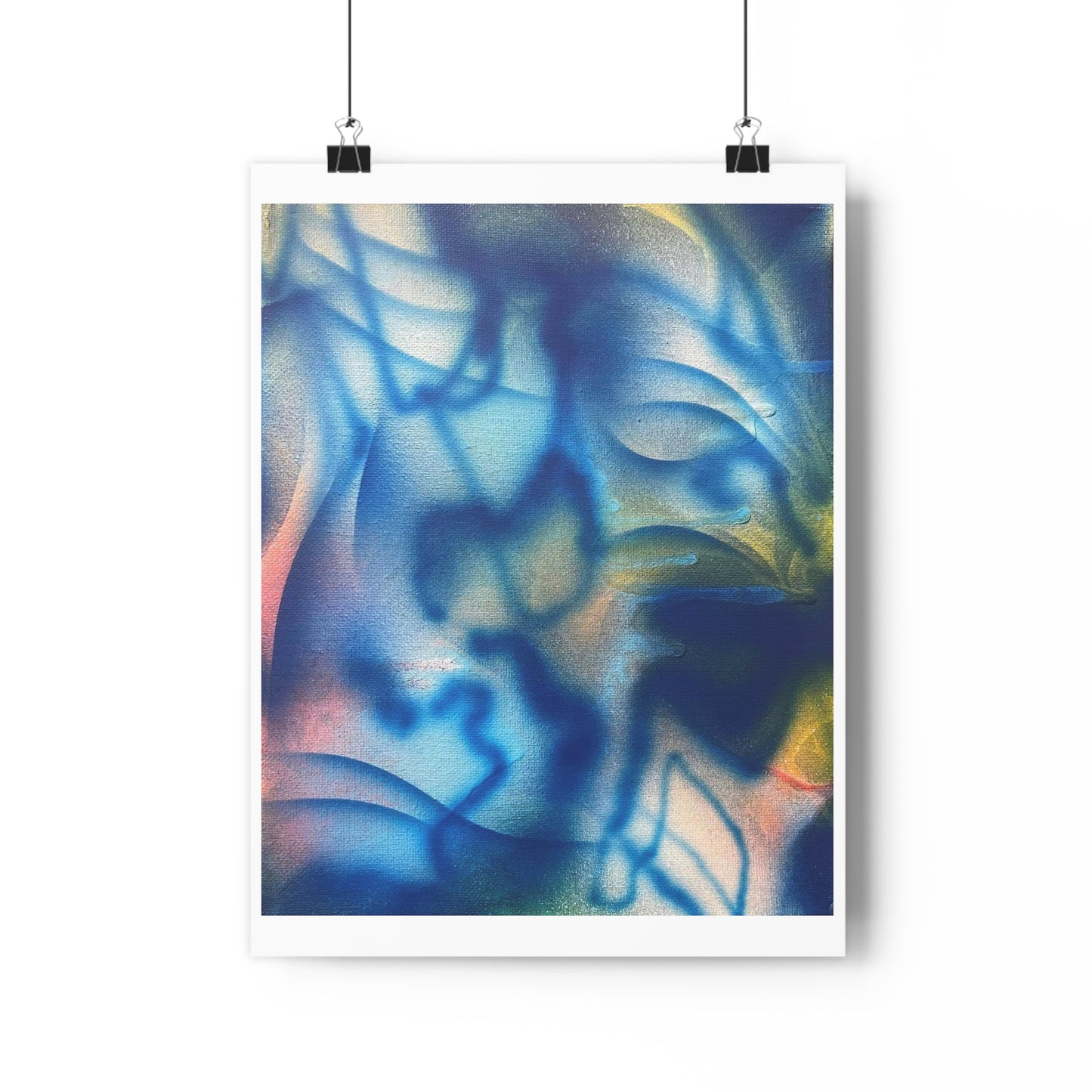 "Blue Spray 1" - Giclée Art Print by artist David Hilborn