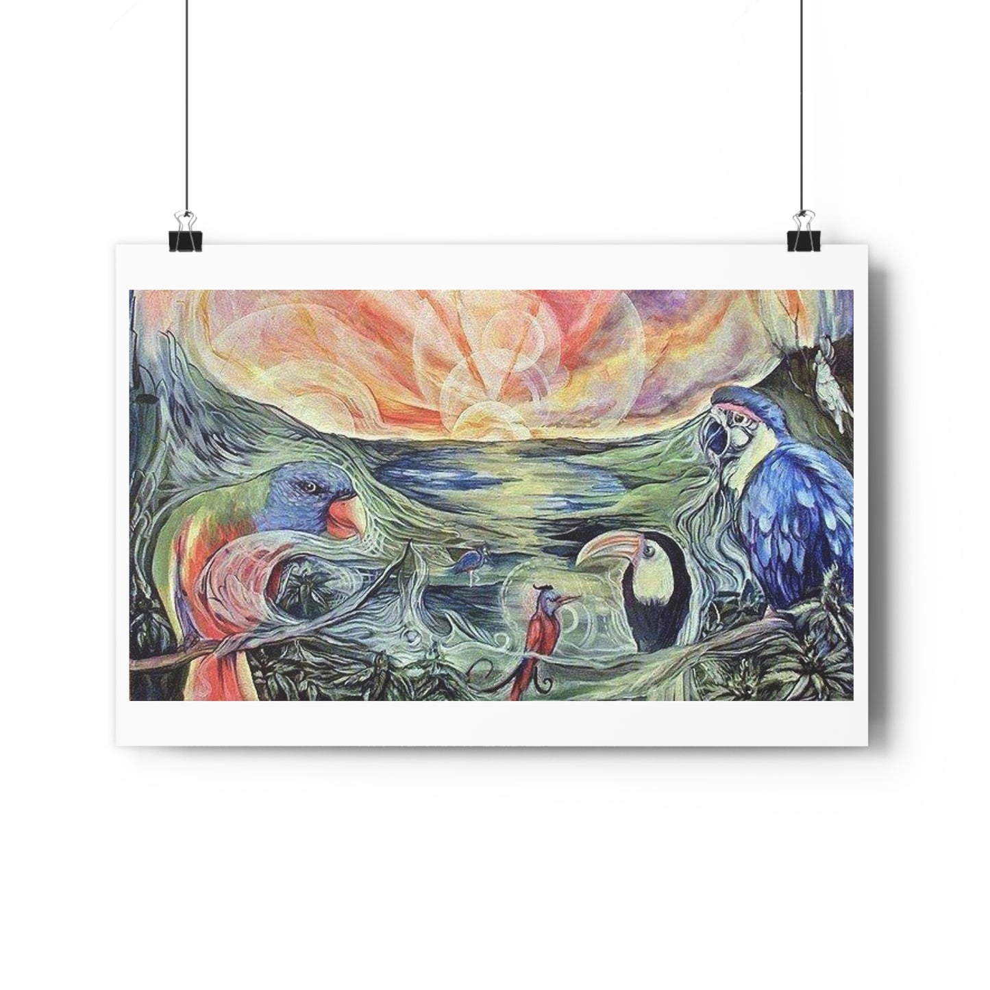 "Birds and Cannabis”- Giclée Art Print by artist David Hilborn