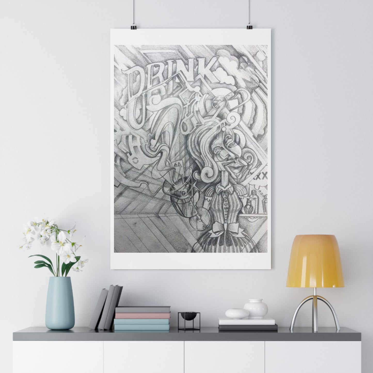 "Drink Up”- Giclée Art Print by artist David Hilborn