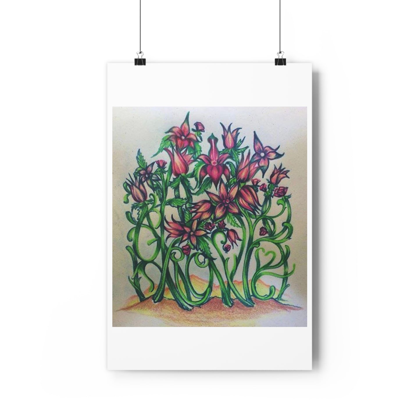 "Grow/Love”- Giclée Art Print by artist David Hilborn