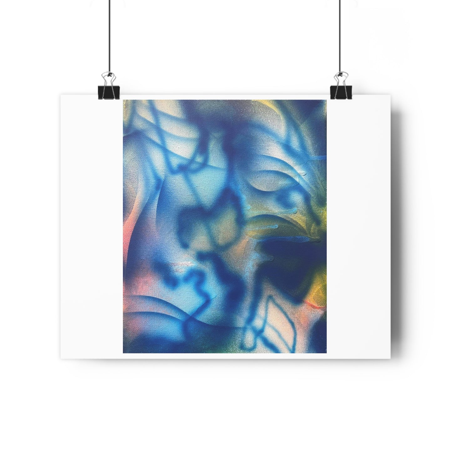 "Blue Spray 1" - Giclée Art Print by artist David Hilborn