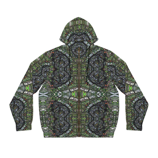 “Pandoras Box” - All Over Graphic Zip-Up Hoodie by Artist David Hilborn