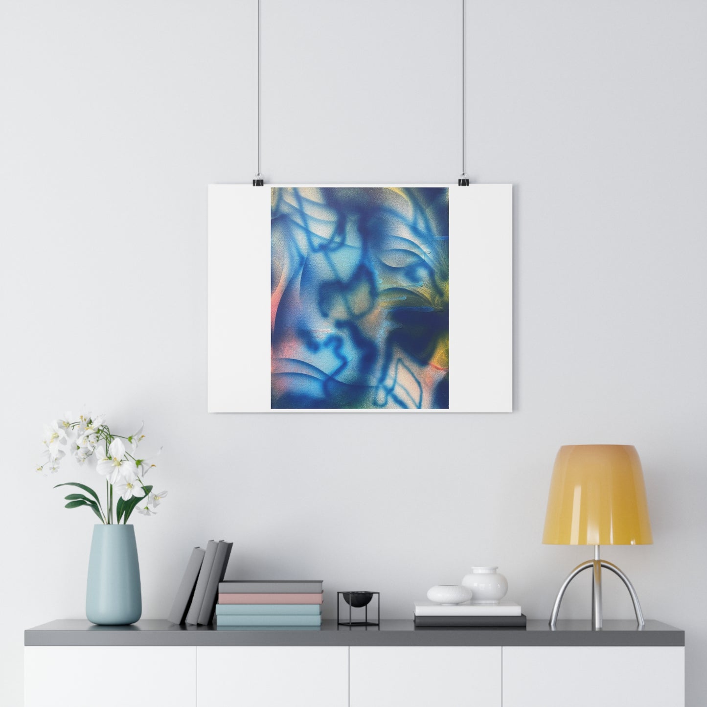 "Blue Spray 1" - Giclée Art Print by artist David Hilborn