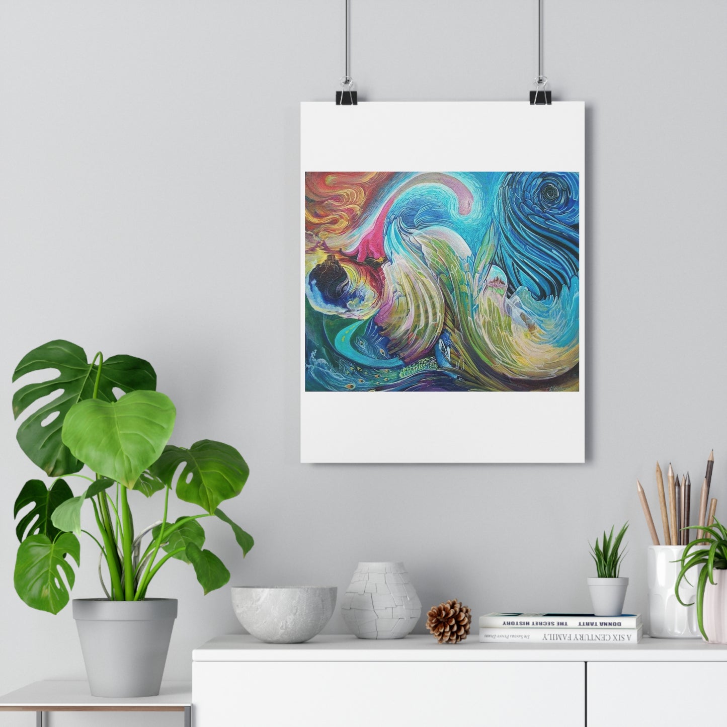 "Fossils and Peacocks”- Giclée Art Print by artist David Hilborn