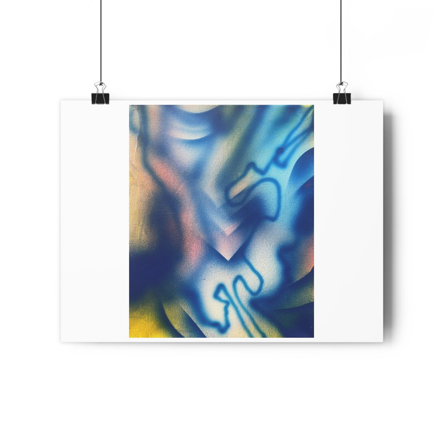 "Blue Spray 2" - Giclée Art Print by artist David Hilborn