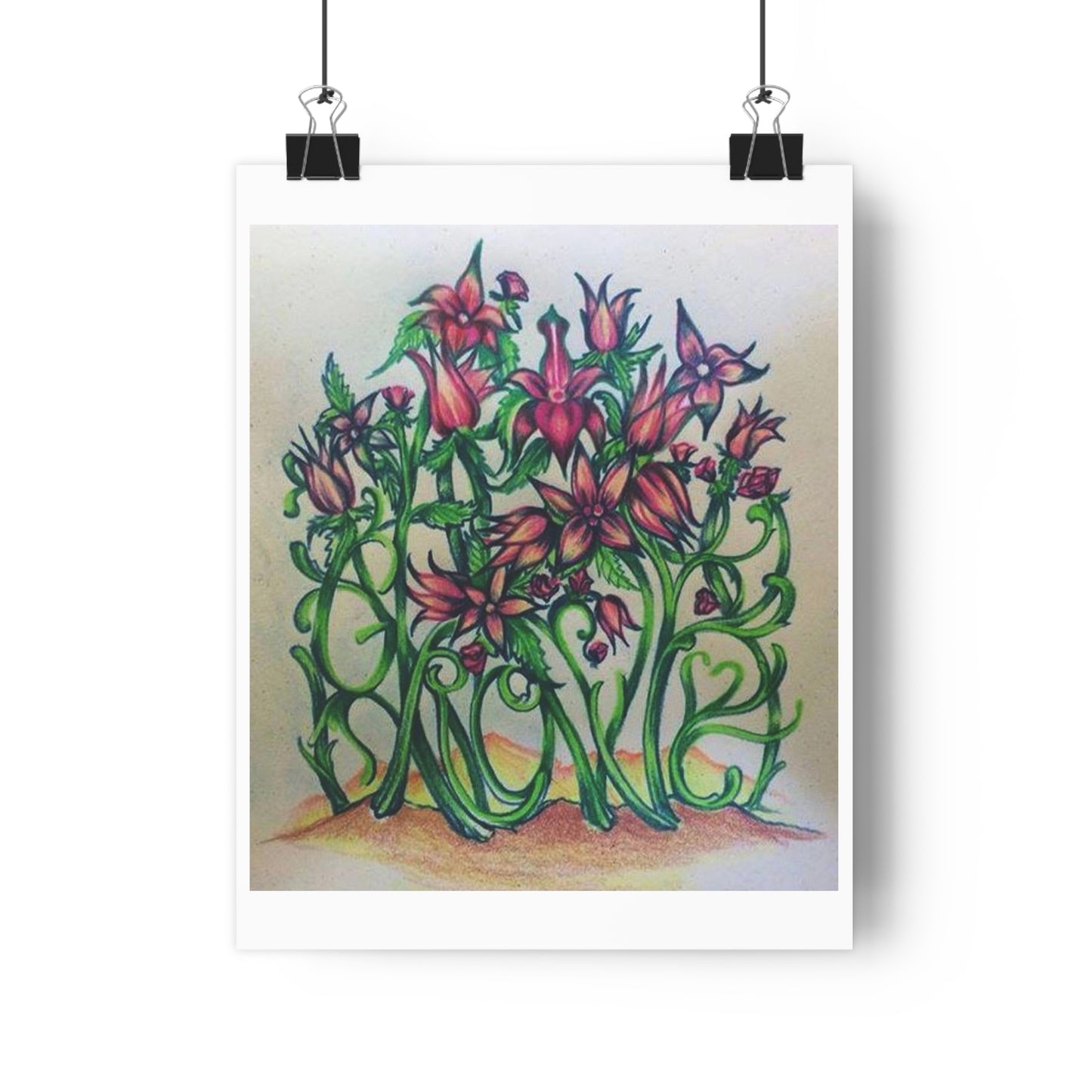 "Grow/Love”- Giclée Art Print by artist David Hilborn