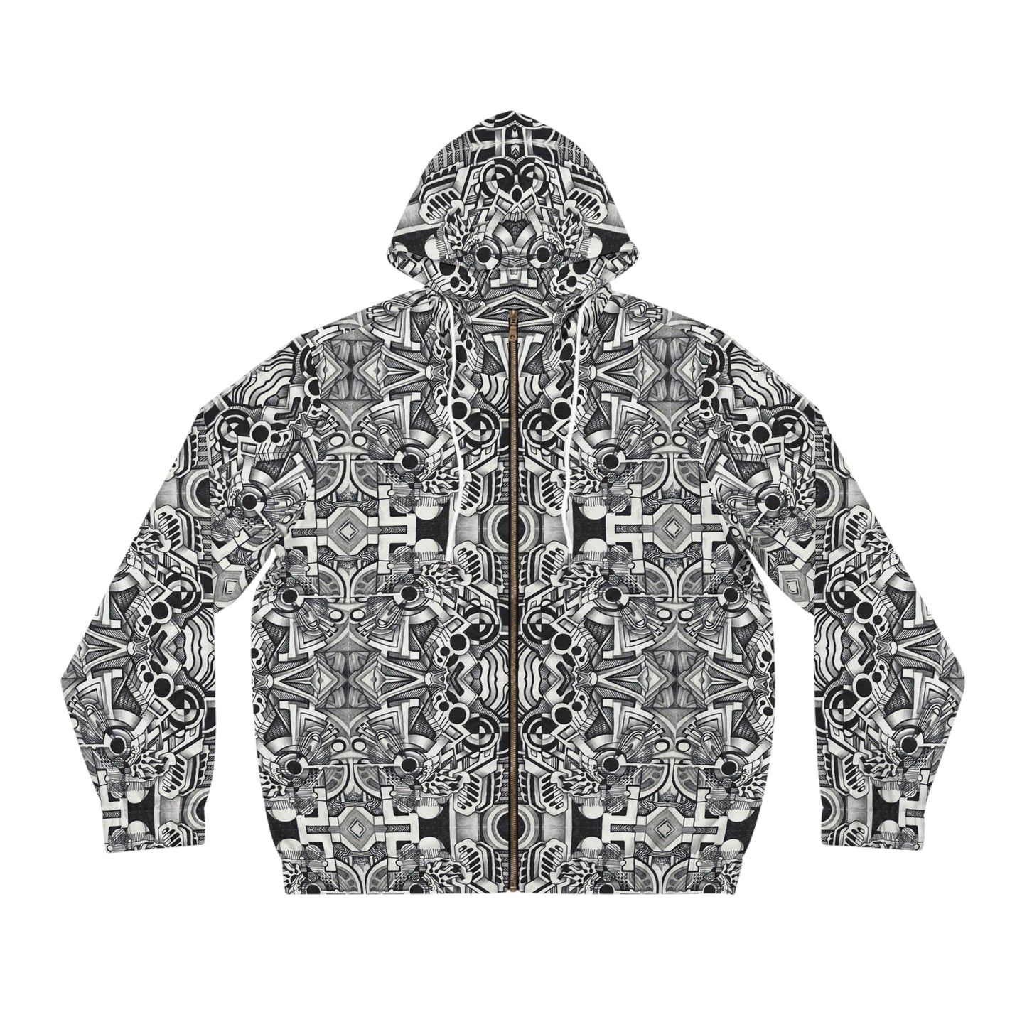 "Splooge Combined” - All Over Graphic Zip-Up Hoodie by Artist David Hilborn