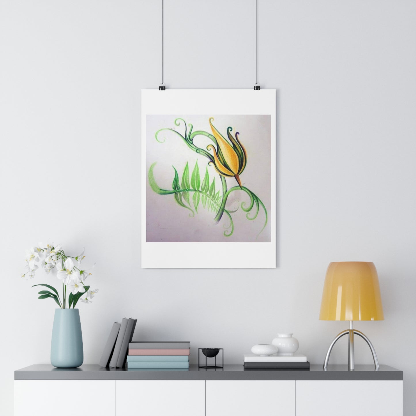 "Firecracker Flower”- Giclée Art Print by artist David Hilborn