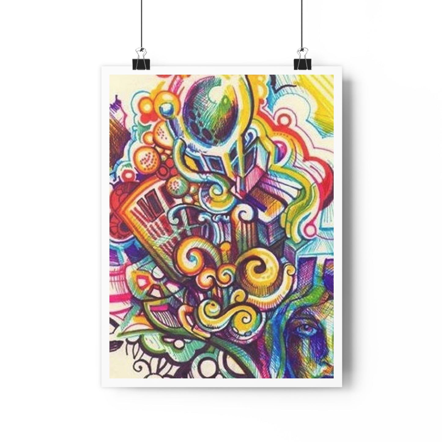 "Technicolor Markers”- Giclée Art Print by artist David Hilborn