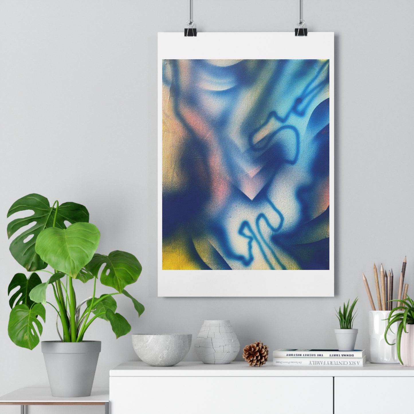 "Blue Spray 2" - Giclée Art Print by artist David Hilborn