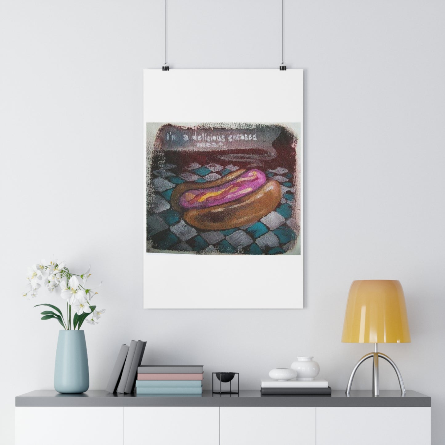 "Delicious Encased Meats”- Giclée Art Print by artist David Hilborn