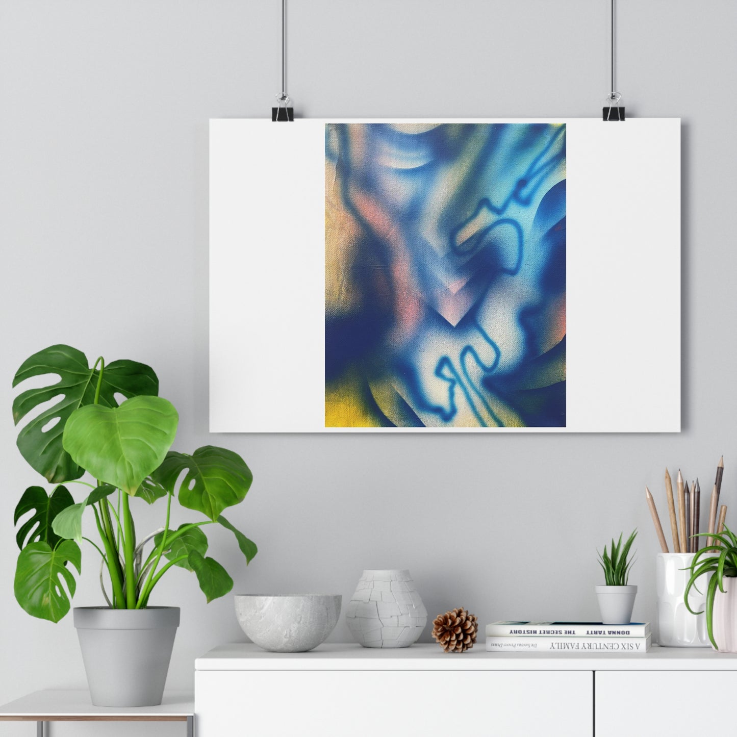 "Blue Spray 2" - Giclée Art Print by artist David Hilborn