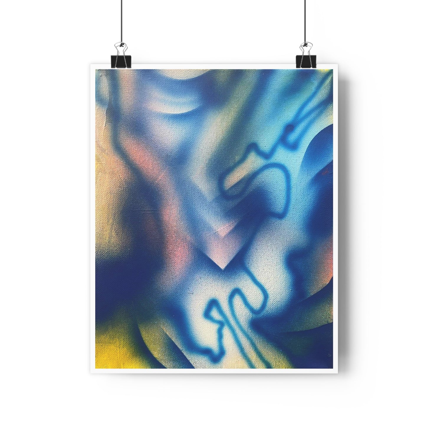 "Blue Spray 2" - Giclée Art Print by artist David Hilborn