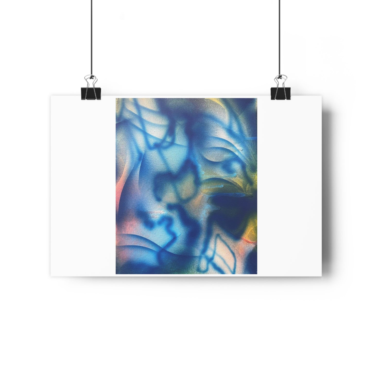 "Blue Spray 1" - Giclée Art Print by artist David Hilborn