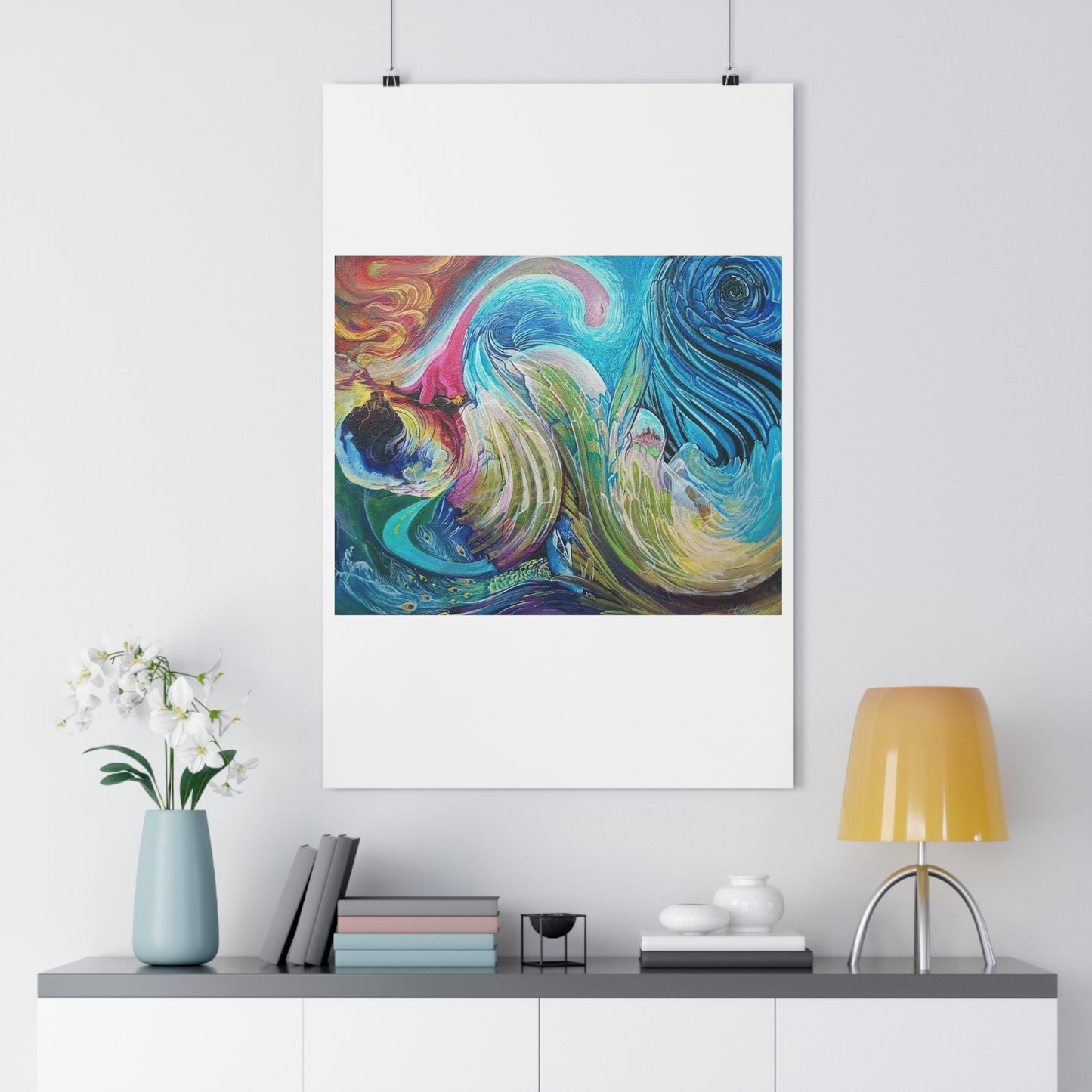 "Fossils and Peacocks”- Giclée Art Print by artist David Hilborn