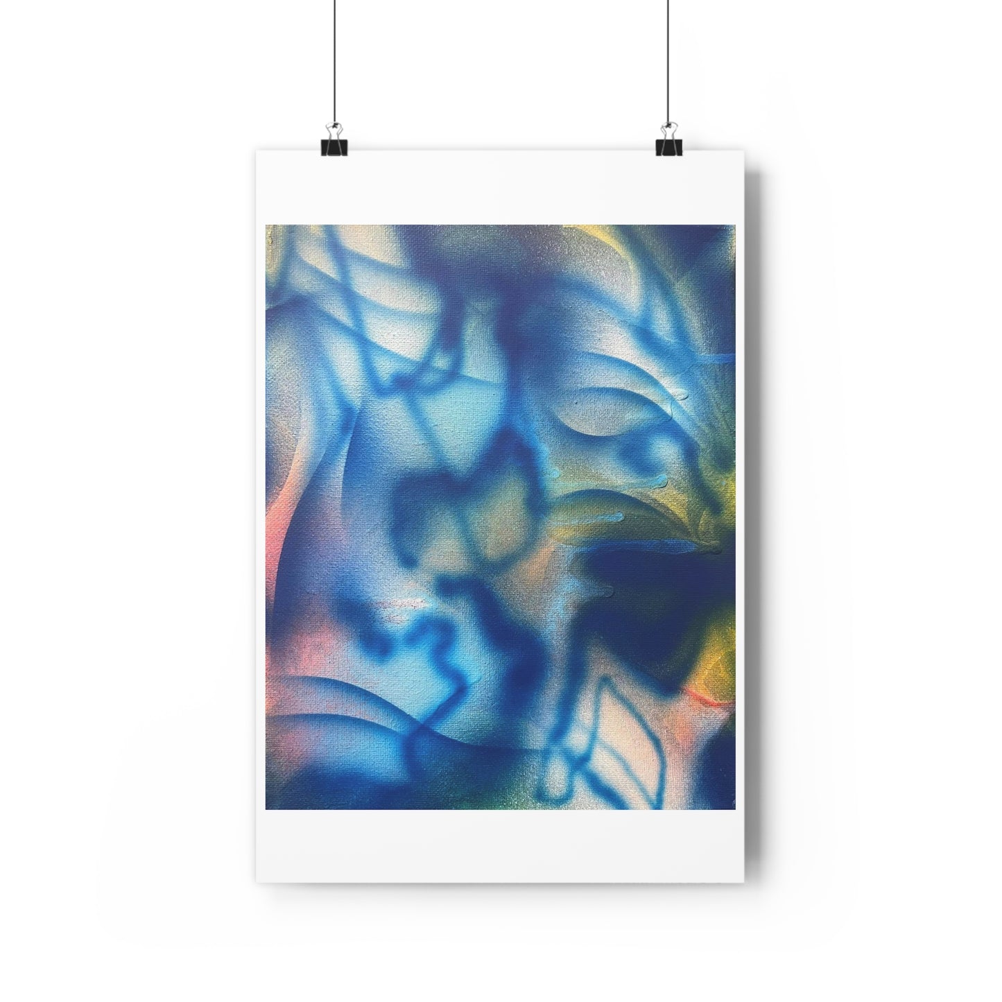 "Blue Spray 1" - Giclée Art Print by artist David Hilborn