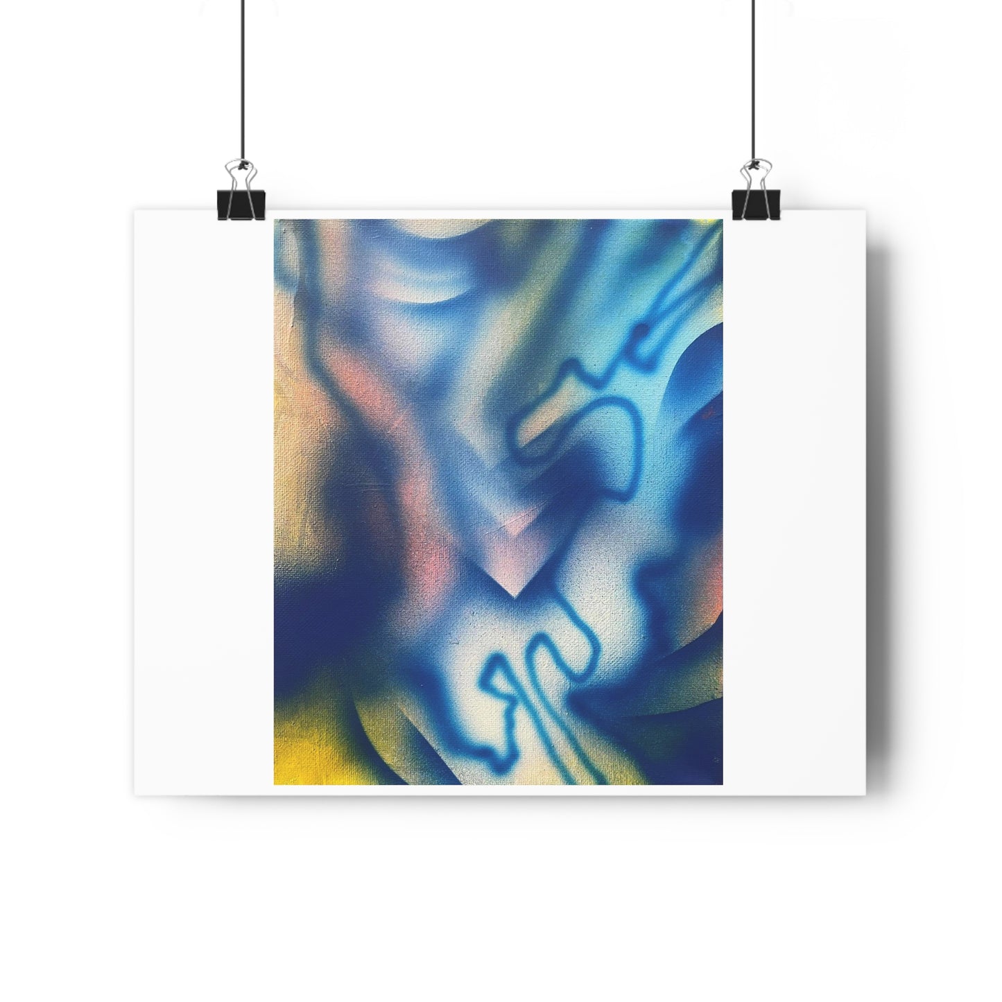 "Blue Spray 2" - Giclée Art Print by artist David Hilborn