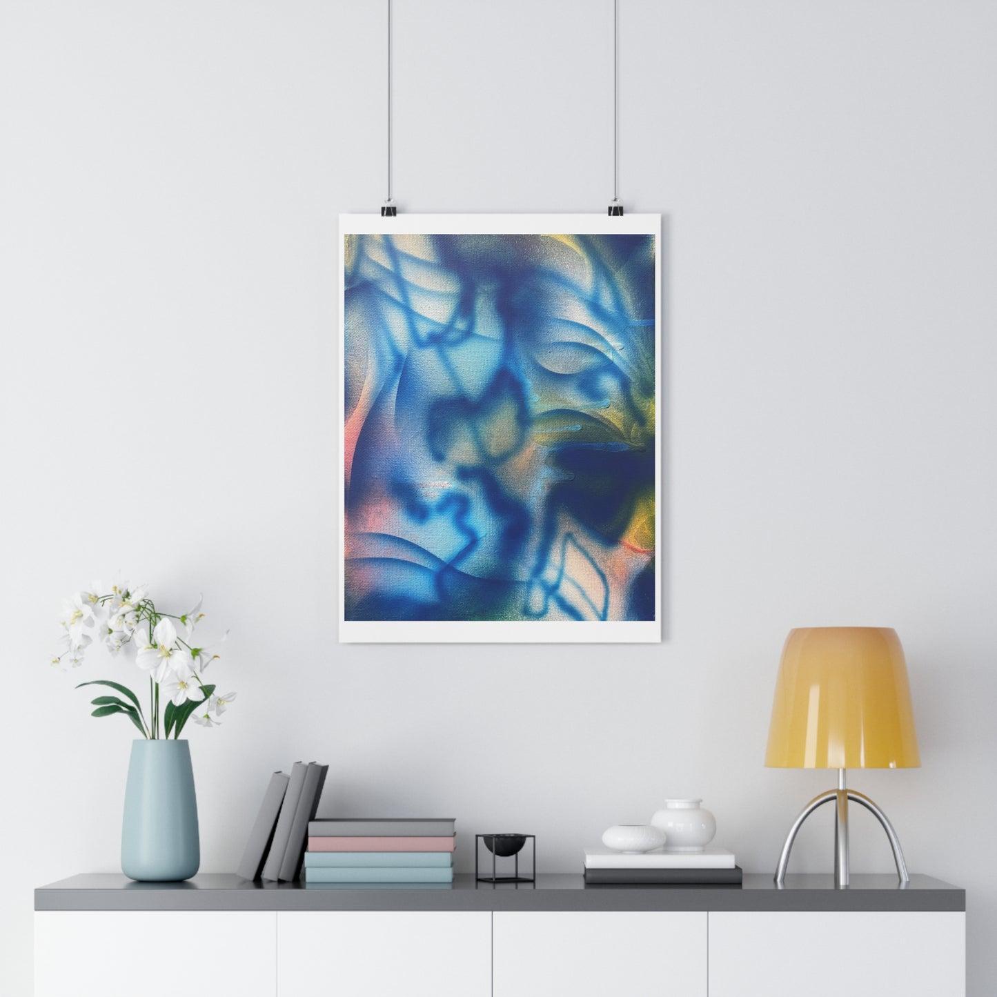 "Blue Spray 1" - Giclée Art Print by artist David Hilborn