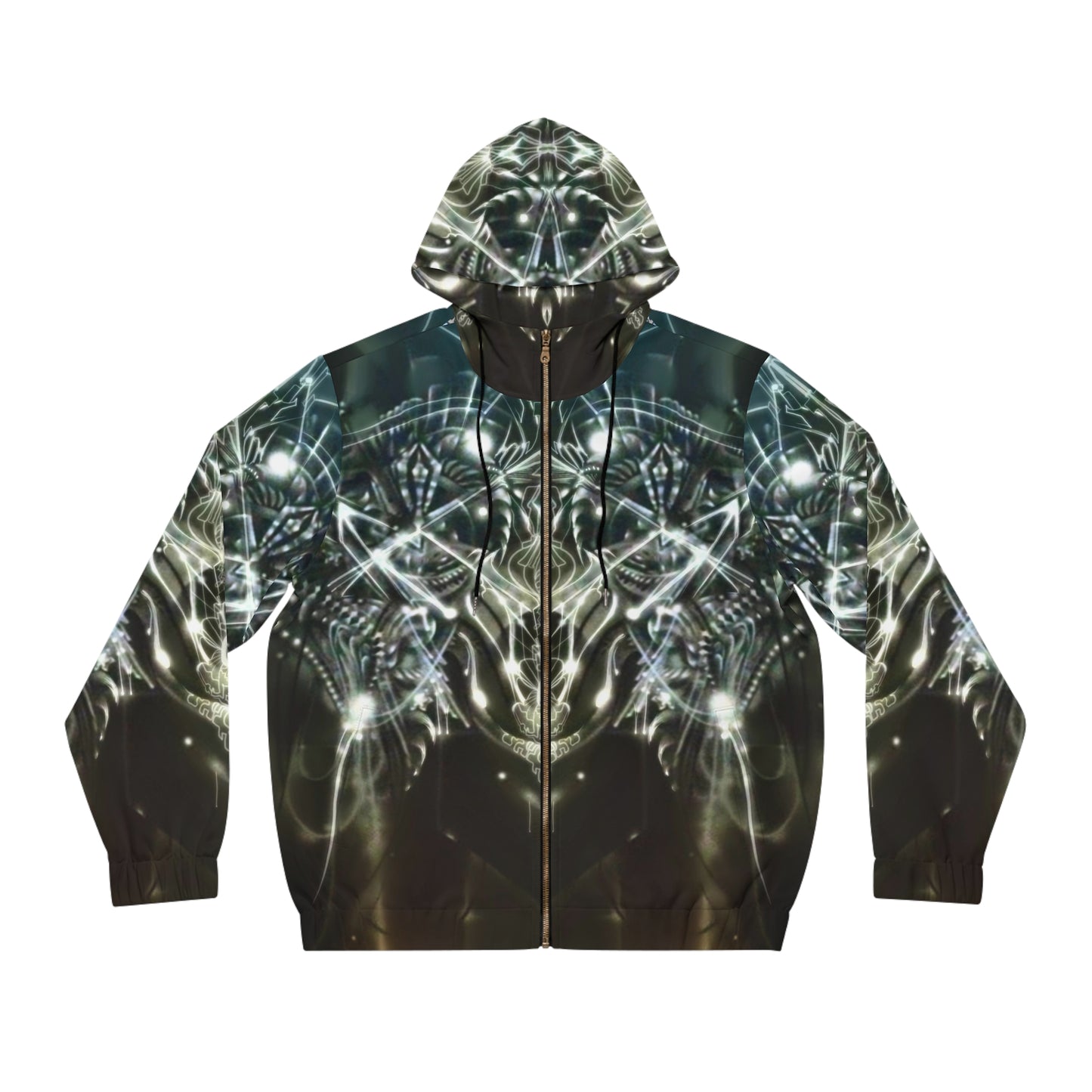 “Full Metal” - All Over Graphic Zip-Up Hoodie by Artist David Hilborn