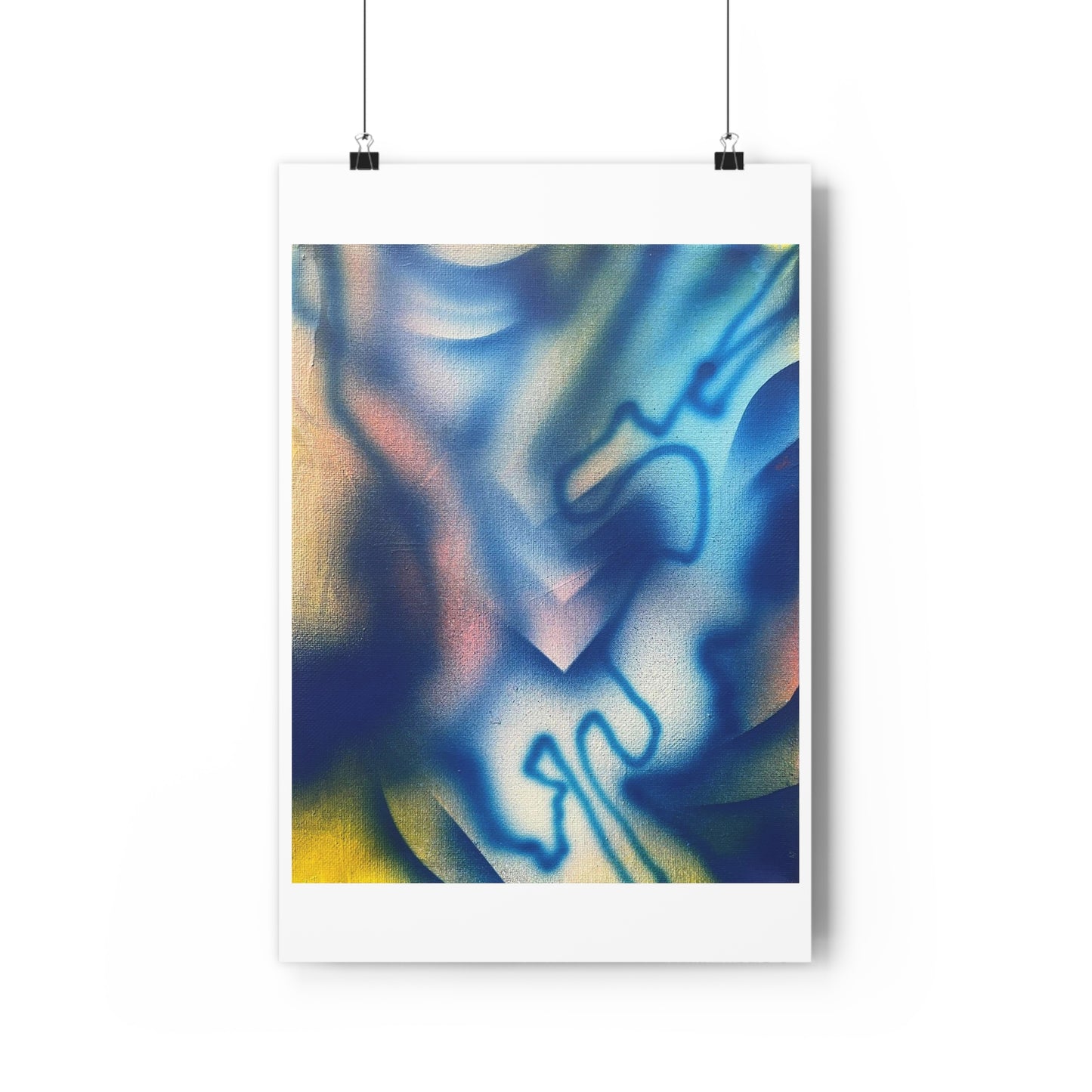 "Blue Spray 2" - Giclée Art Print by artist David Hilborn