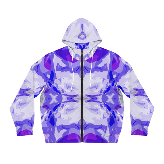 "Iced” - All Over Graphic Zip-Up Hoodie by Artist David Hilborn