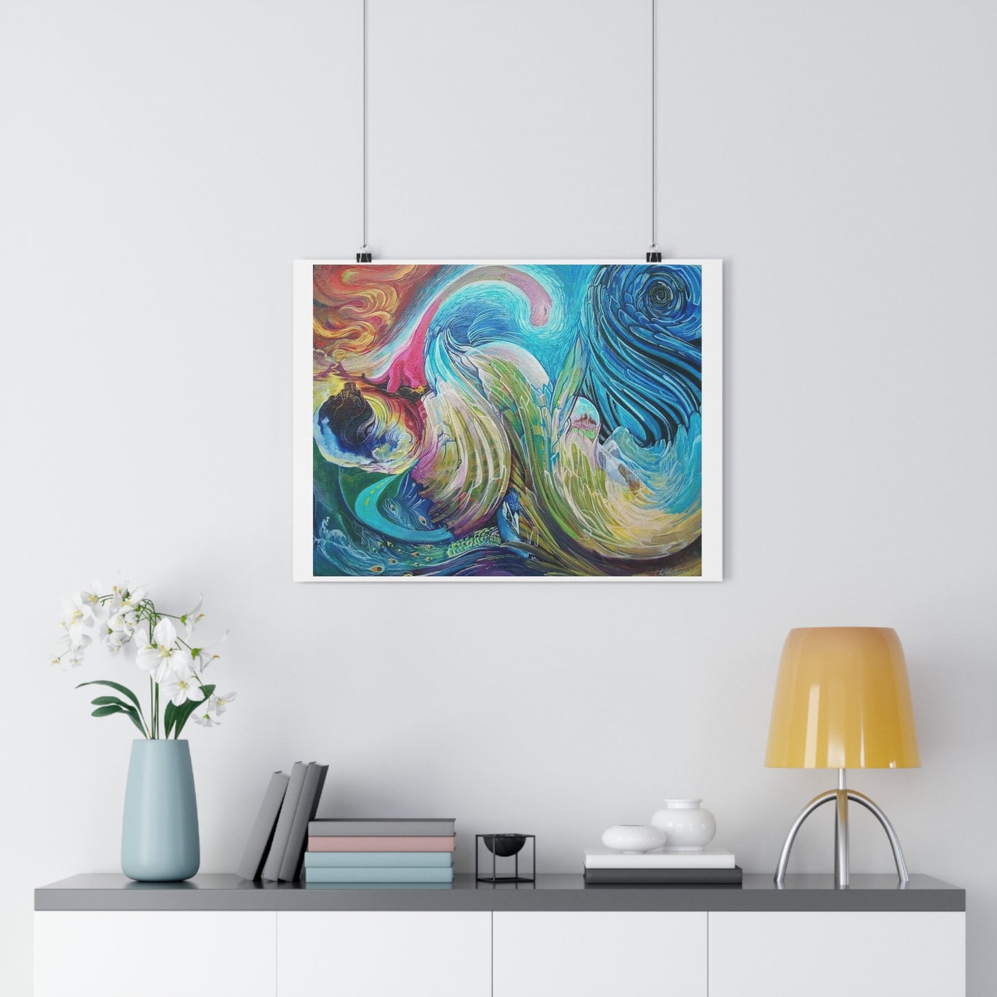 "Fossils and Peacocks”- Giclée Art Print by artist David Hilborn