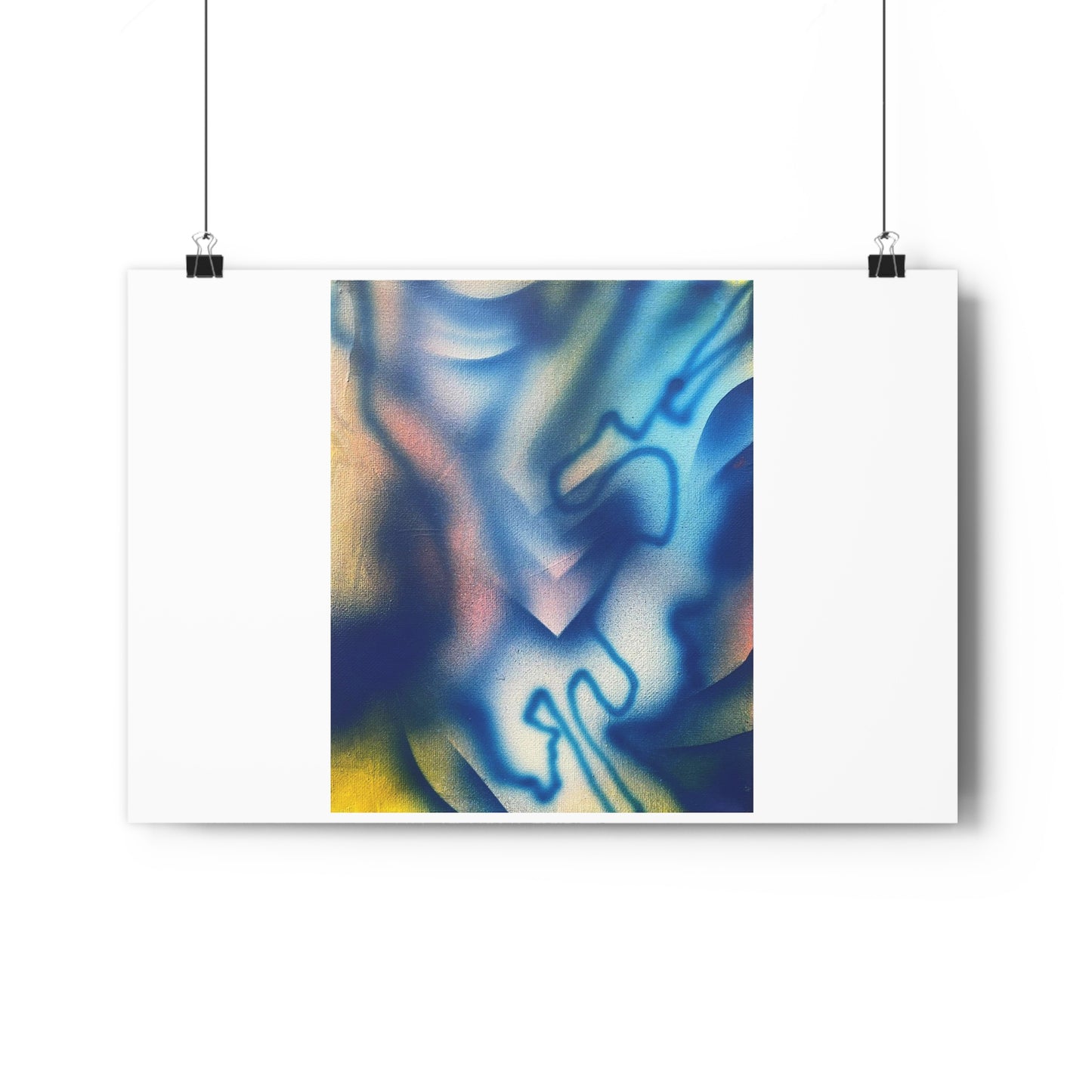 "Blue Spray 2" - Giclée Art Print by artist David Hilborn