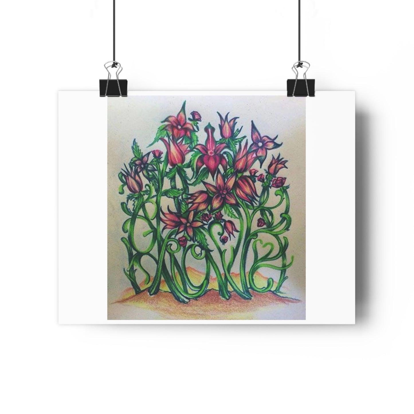 "Grow/Love”- Giclée Art Print by artist David Hilborn