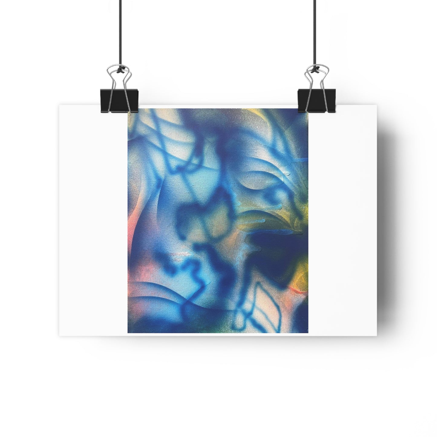 "Blue Spray 1" - Giclée Art Print by artist David Hilborn