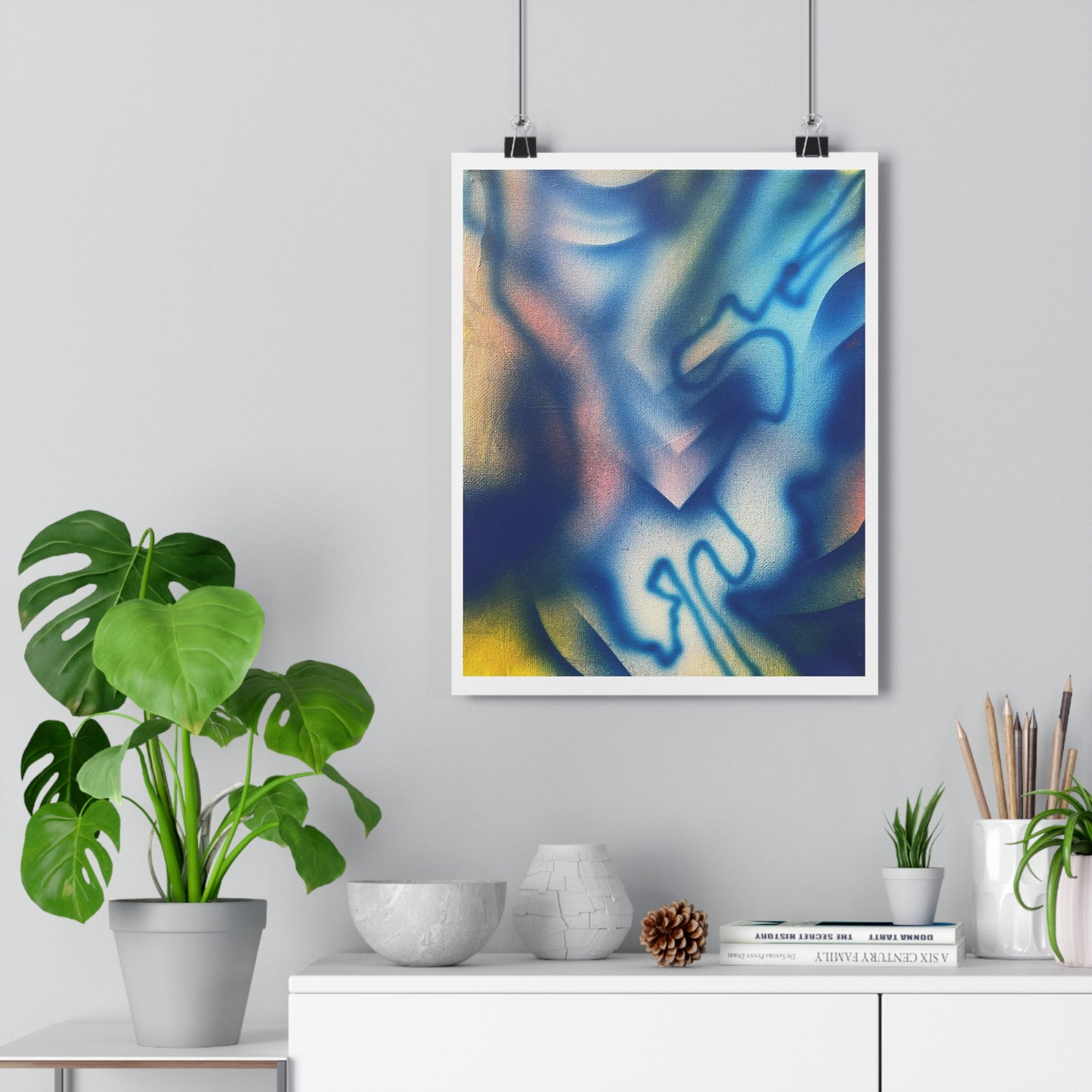 "Blue Spray 2" - Giclée Art Print by artist David Hilborn