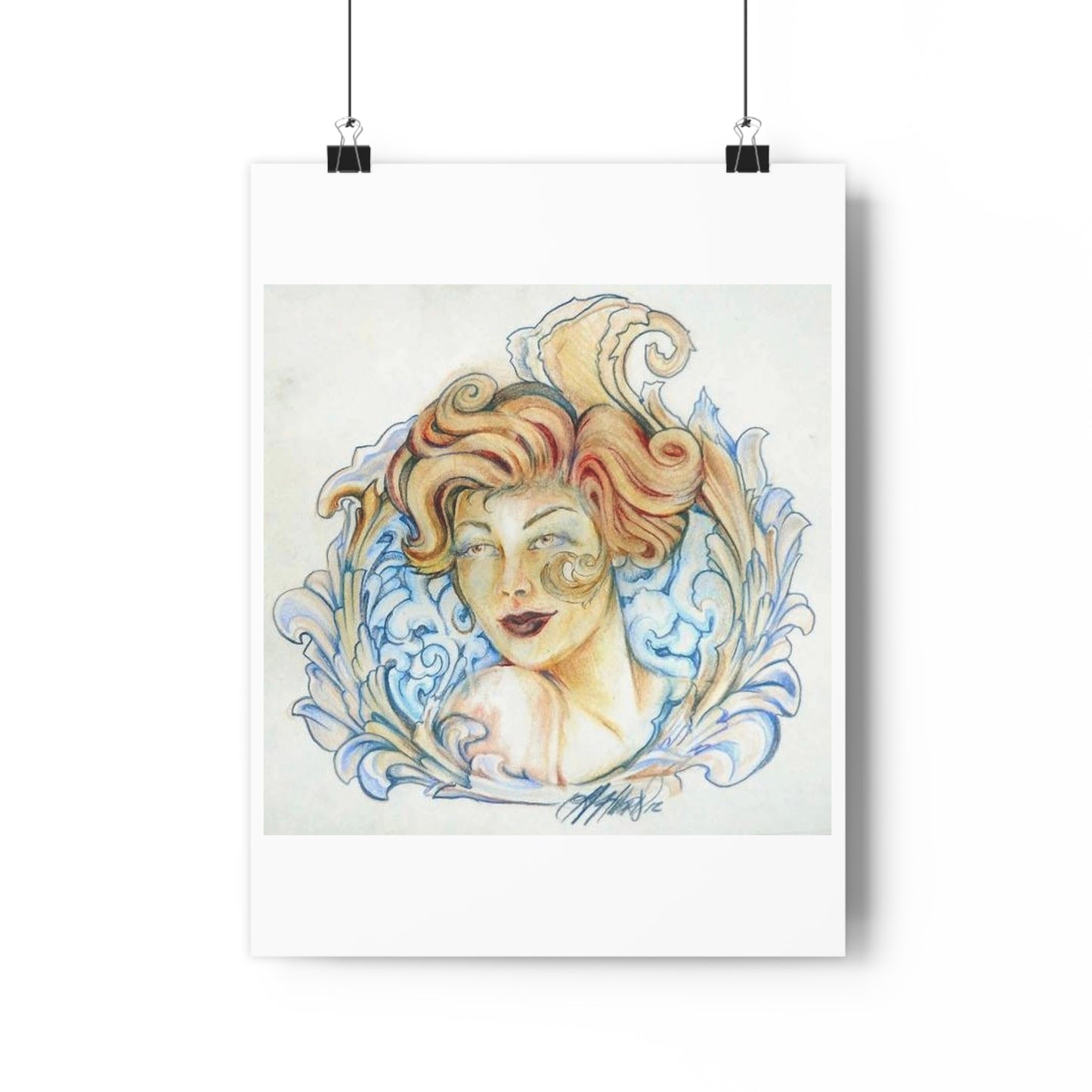 "Whiskey Princess”- Giclée Art Print by artist David Hilborn