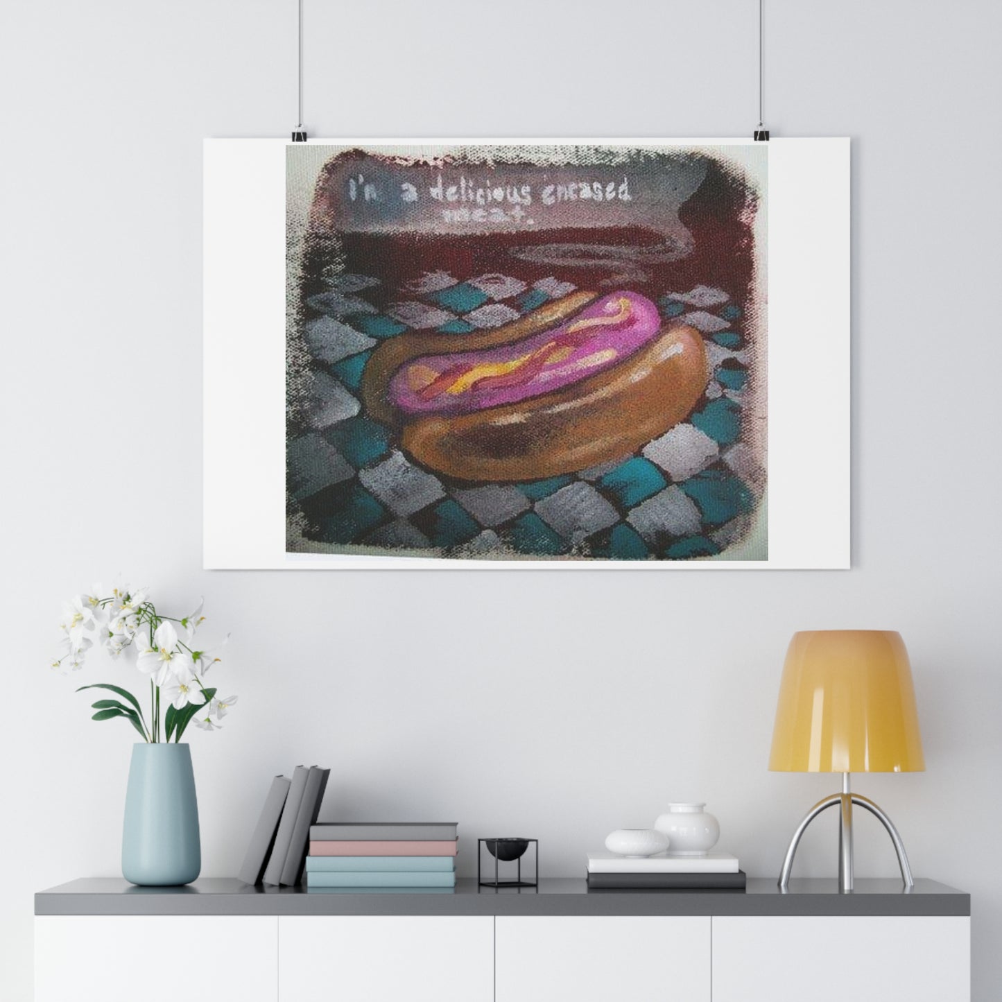 "Delicious Encased Meats”- Giclée Art Print by artist David Hilborn