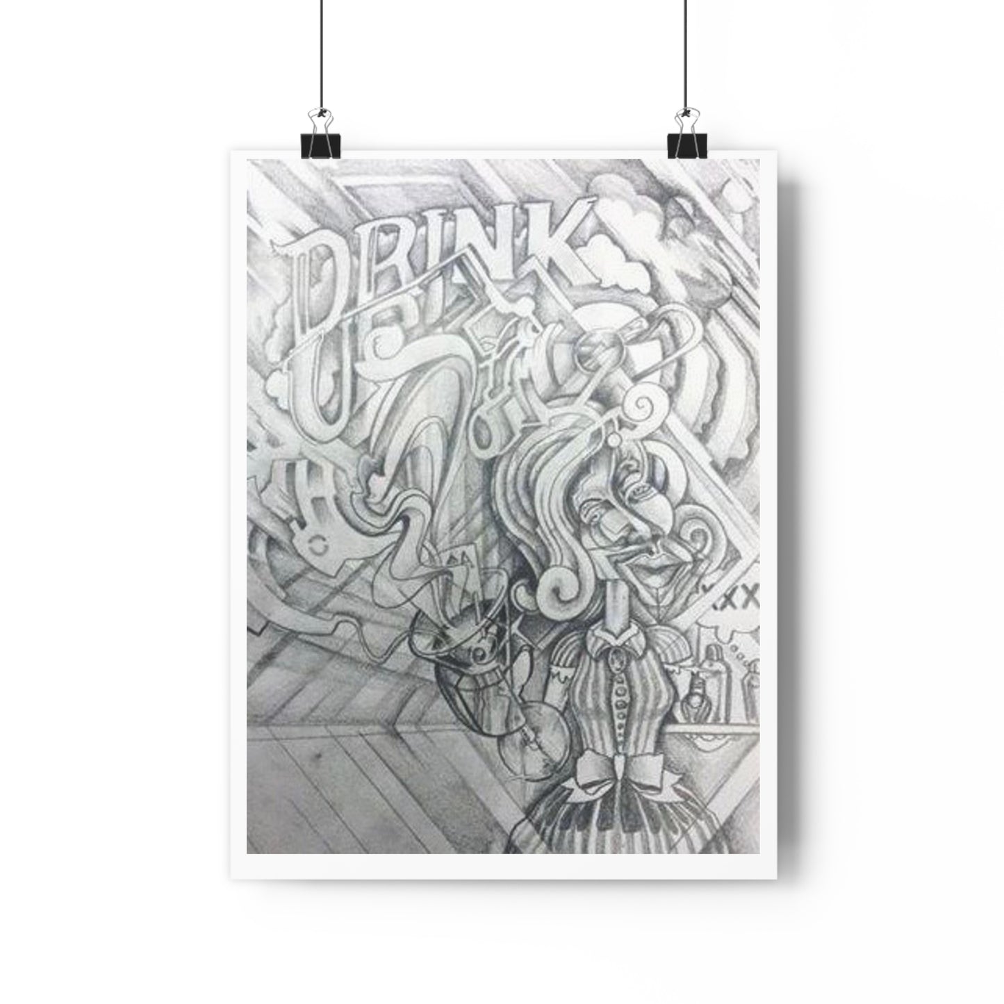 "Drink Up”- Giclée Art Print by artist David Hilborn