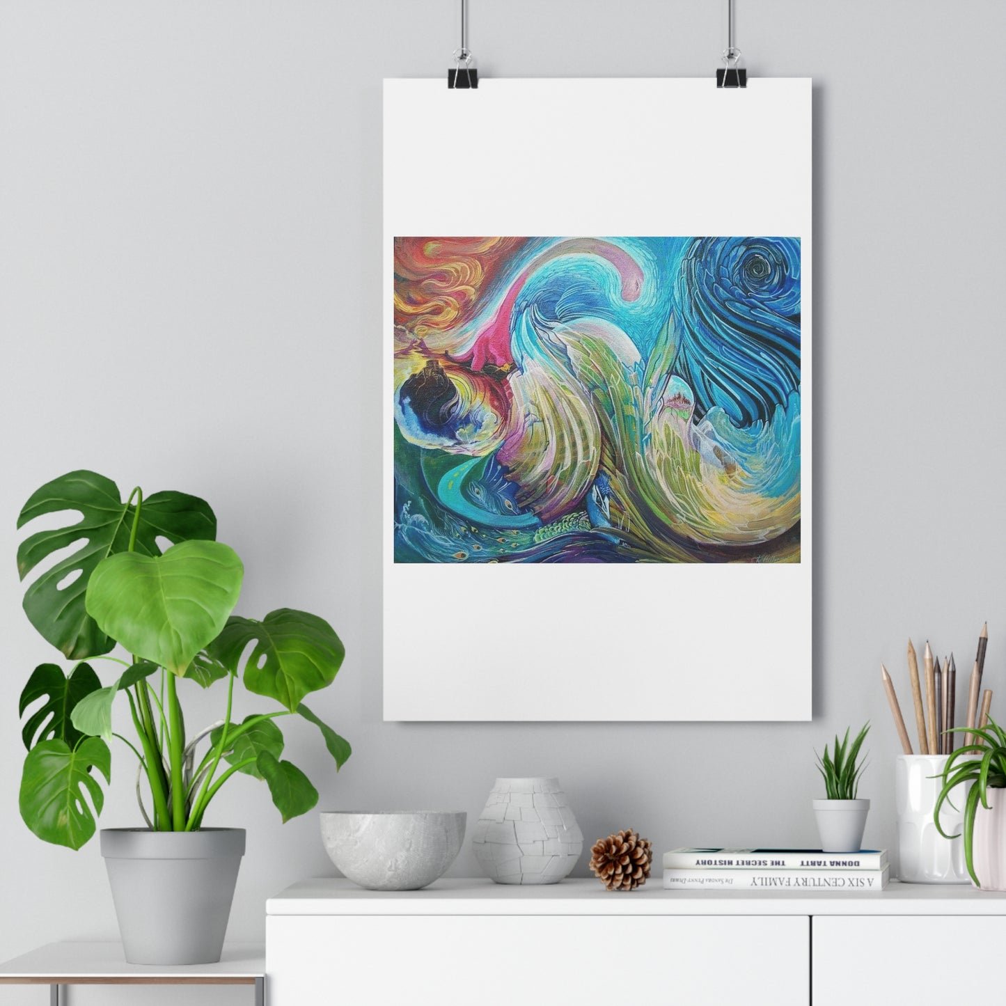 "Fossils and Peacocks”- Giclée Art Print by artist David Hilborn