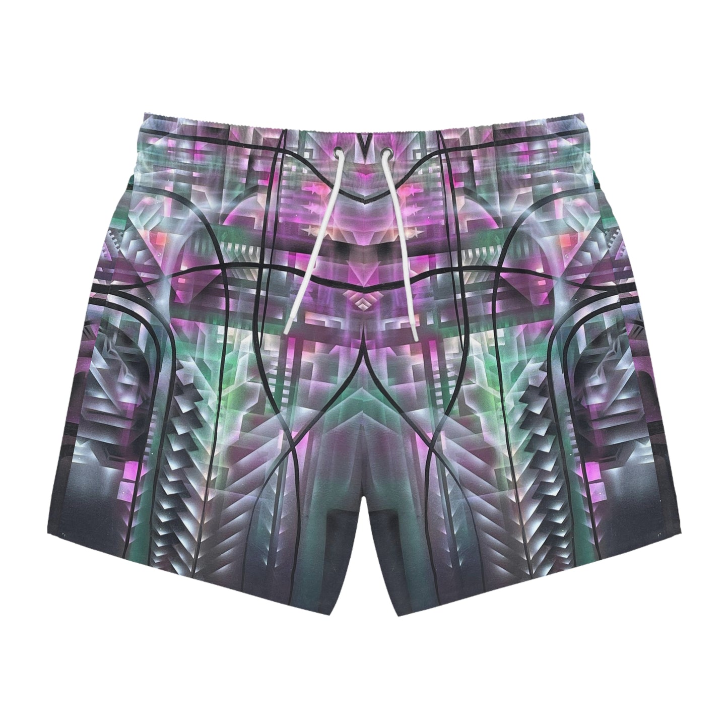 “Compute” - Swim Trunks by Artist David Hilborn